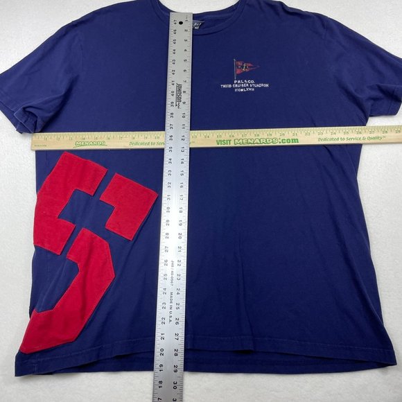 Polo Ralph Lauren Mens Military Retro Graphic TShirt Size XXL Blue Short Sleeve - Picture 3 of 9